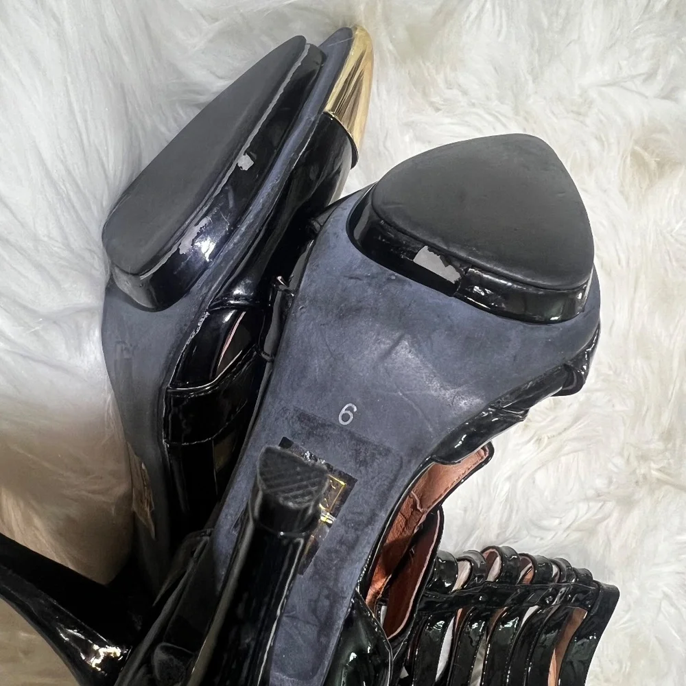 Rare [Jeffrey Campbell] Black < Don't Ask > Tall Cut Out Zip High Heel Boots | 6 - Picture 12 of 16